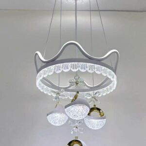 Lustre led pendule cristal