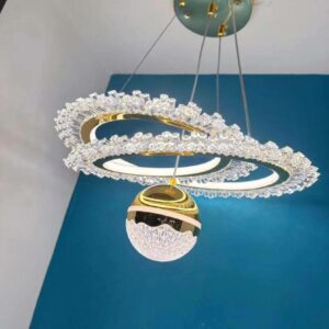 Lustre led cristal plafond