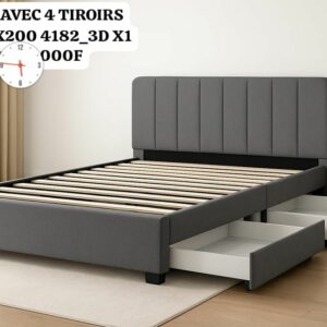 Lit avec 4 tiroirs
