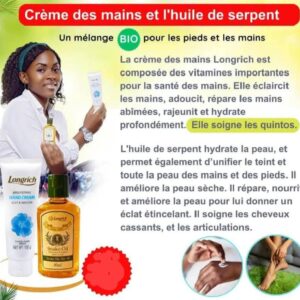 Crème des mains et huile des serpents