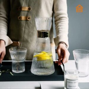 Bouteille d'eau en verre 7 pièces