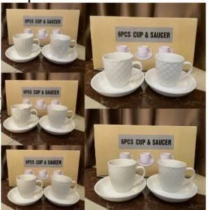 Cup saucer 6 piéces