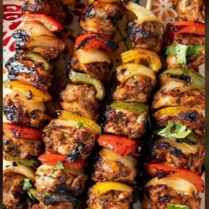 Brochette de poulet grillé