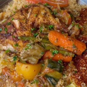 Riz au poulet  blanc